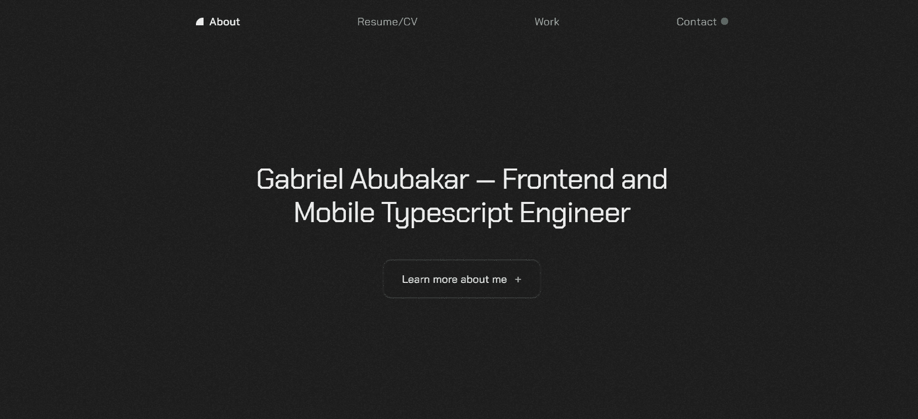 Personal Portfolio Redesign
